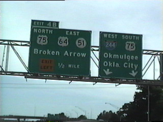I-244/US 64/SH 51 west at I-444/US 75 - 1995