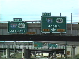 I-444/US 75 north at I-244/US 412 - 1995