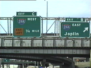 I-444/US 75 north at I-244/US 412 - 1995