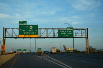 I-244/US 412 east at I-444/US 75 - Tulsa, OK