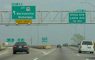I-244/US 412 east at I-444/US 75 - 2000