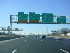 I-244/US 412 west at I-444/US 75 - 2002