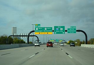 I-244/US 412 west at I-444/US 75 - Tulsa, OK