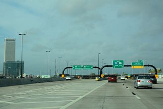 I-244/US 412 west at I-444/US 75 - Tulsa, OK