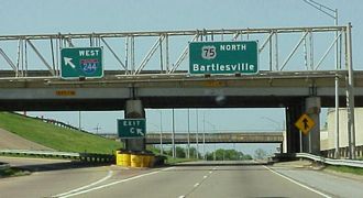 I-444/US 75 north at I-244/US 412 - 2001