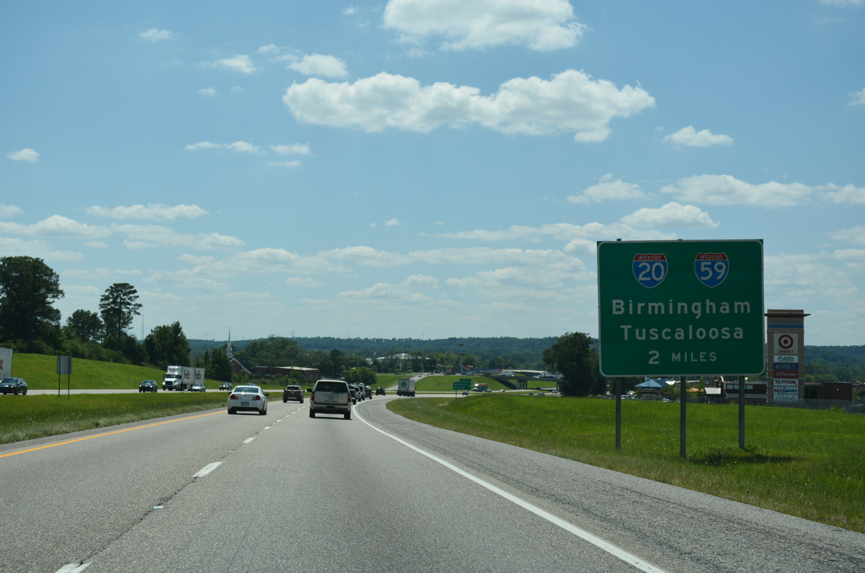 I-459 south at I-59/20 - Bessemer, AL
