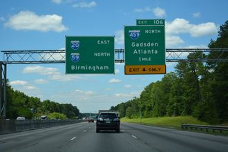 I-59/20 north at I-459 - Bessemer, AL