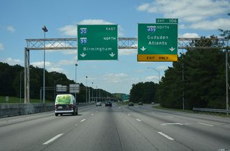 I-59/20 north at I-459 - Bessemer, AL