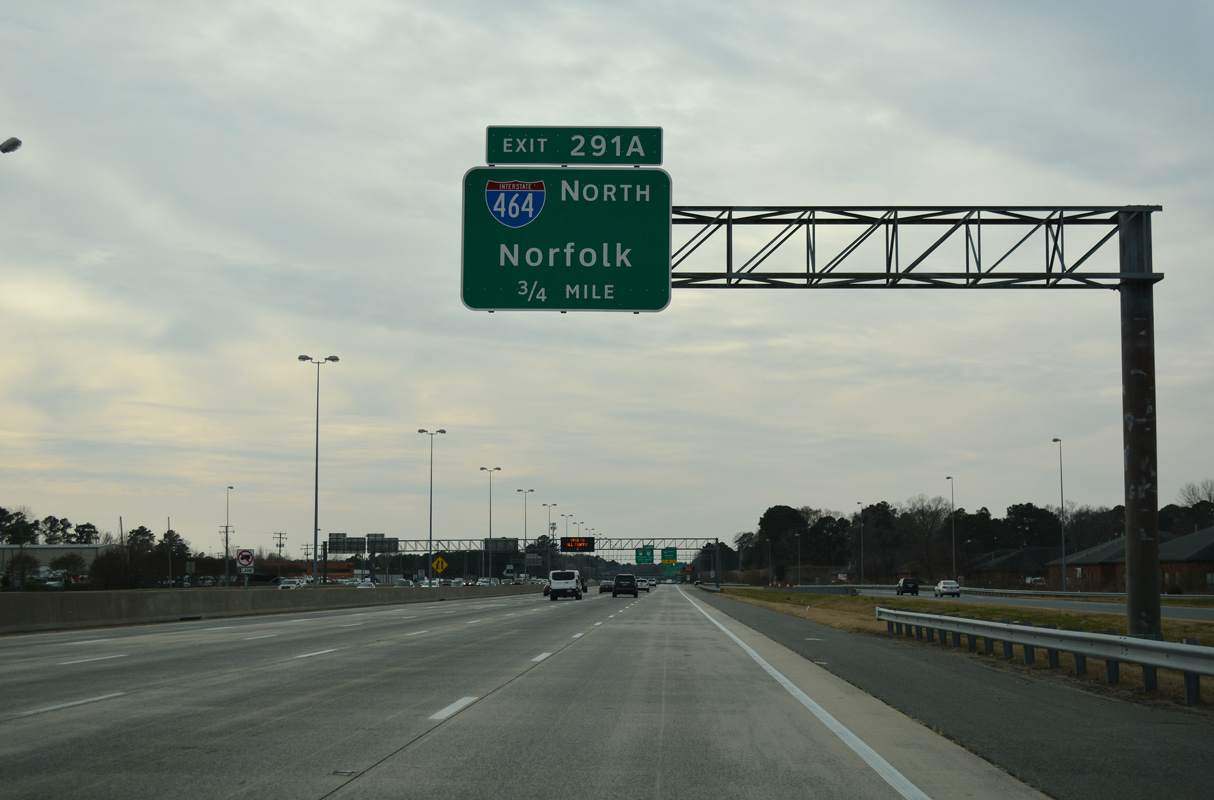 I-64/SR 168 south at I-464/US 17 - Chesapeake, VA