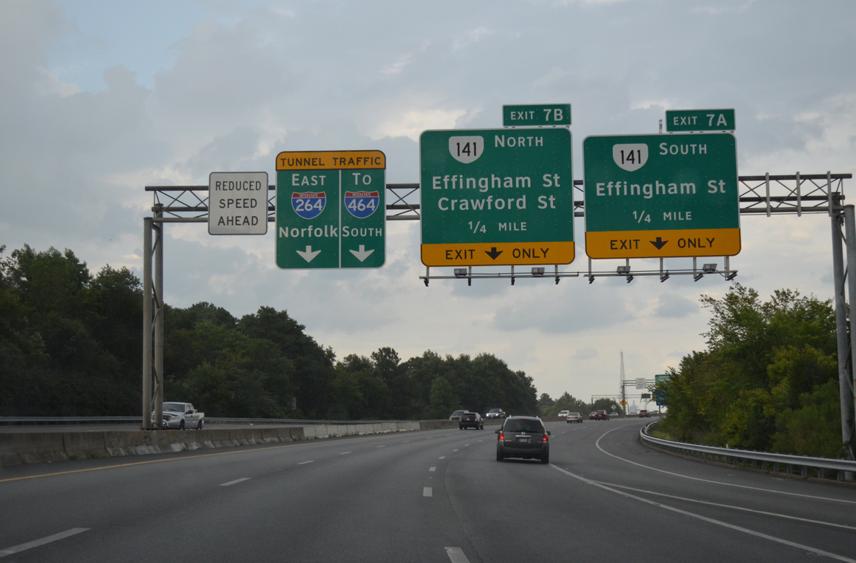 I-264 east at I-464 - Portsmouth, VA
