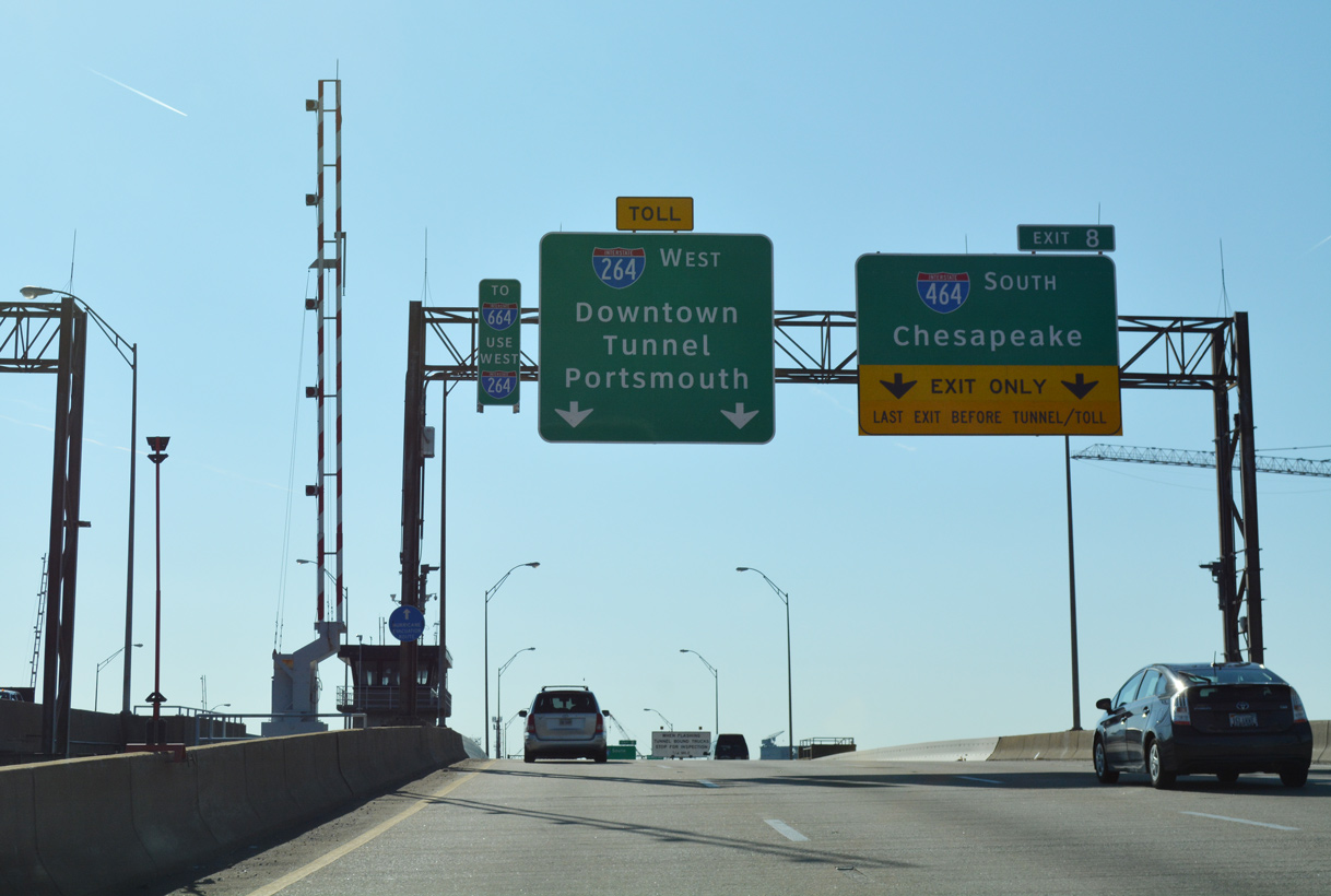 I-264 west at I-464 - Norfolk, VA