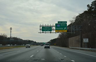 I-64/SR 168 south at I-464/US 17 - Chesapeake, VA