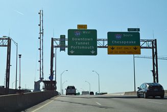 I-264 west at I-464 - Norfolk, VA