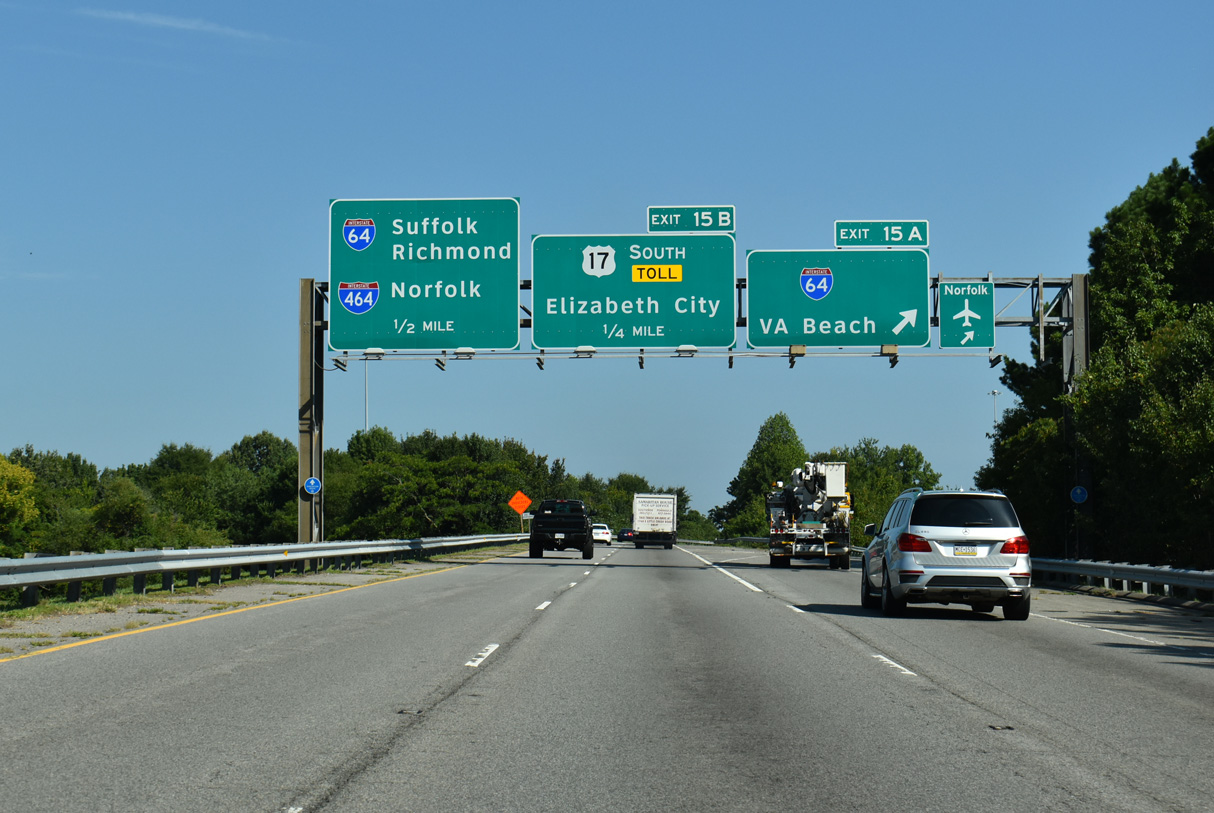 SR 168/Chesapeake Expwy North at I-64/464 in Chesapeake, VA