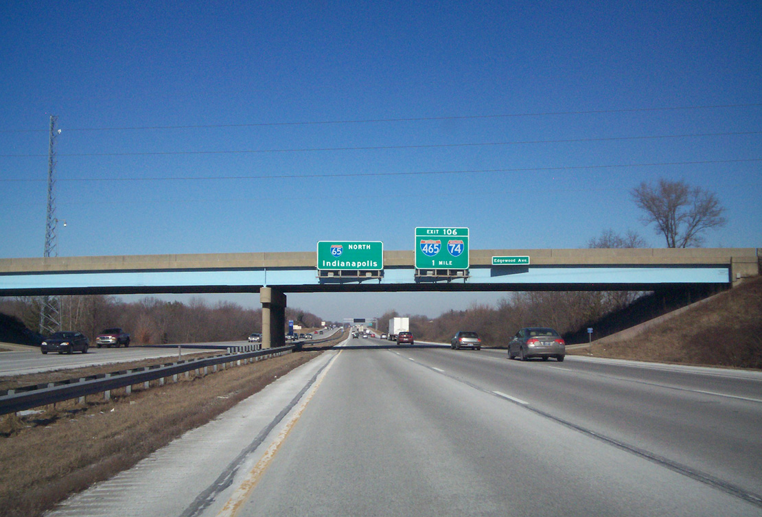 I-65 north at I-74/465 - Indianapolis, IN