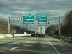 I-74/465 east at I-65 - Indianapolis, IN