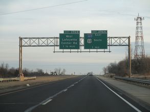 I-69 north at I-469/US 33 - Roanoke, IN
