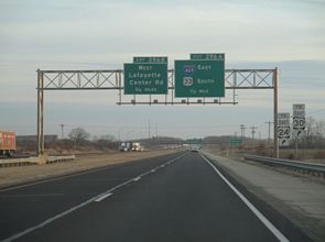 I-69 north at I-469/US 33 - Roanoke, IN