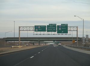 I-69 north at I-469/US 33 - Roanoke, IN