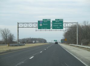 I-69/US 33 south at I-469 - Roanoke, IN