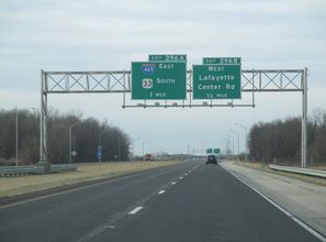 I-69/US 33 south at I-469 - Roanoke, IN