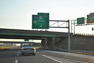 I-69/US 33 south at I-469 - Roanoke, IN
