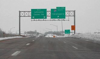I-469 west at I-69 - Roanoke, IN