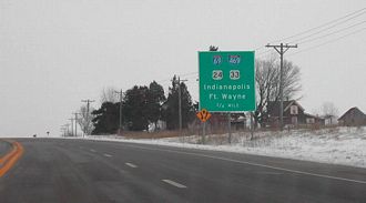 Lafayette Center Rd east at I-69/469 - Roanoke, IN