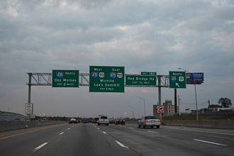 I-49/US 71 north at I-435/470/US 50