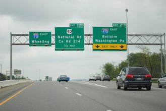 I-70 east at I-470 - Blaine, OH