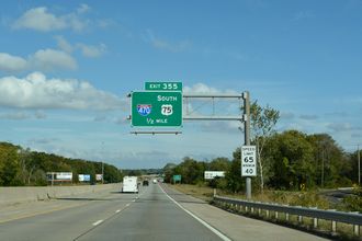 I-70/US 40/K-4 east at I-470/US 75 - Topeka, KS