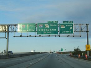 I-70 west at I-470/MO 291 - 2004
