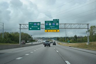 I-435 south at I-49/435-US 50/71 - Kansas City, MO