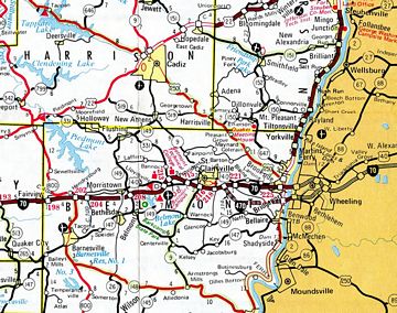 I-470 Ohio - 1982 Map