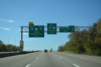 I-470/US 50 west at I-49/435/US 71