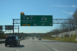 I-470/US 50 west at I-49/435/US 71