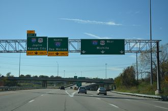 I-470/US 50 west at I-49/435/US 71