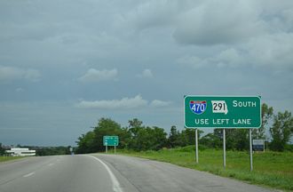 MO 291 south at I-470/70 - Independence