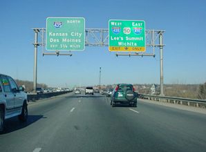 US 71 north at I-435/470 - 2002