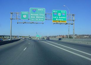 US 71 north at I-435/470 - 2002