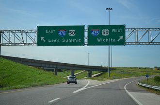 I-49/US 71 south at I-435/470 - Kansas City, MO