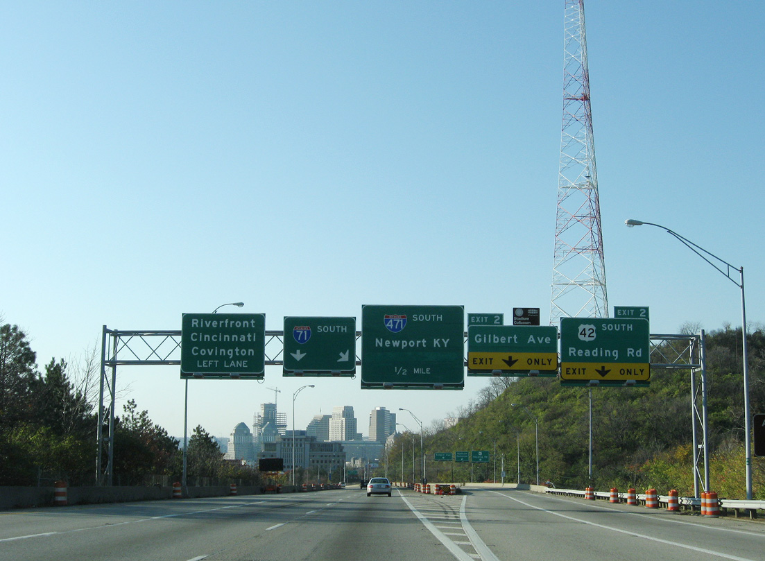 I-71 south at I-471 - Cincinnati, OH