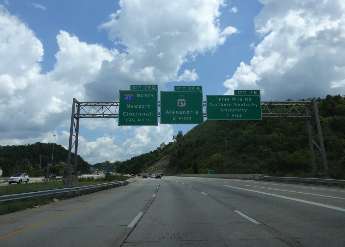 I-275 east at I-471 - Highland Heights, KY