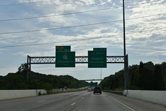 I-275 West 1.25 miles from I-471 at Fort Thomas, Kentucky