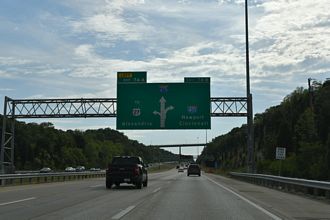 I-275 West ahead of I-471 North to Newport, Kentucky