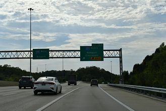 I-275 West at I-471 North in Highland Heights, Kentucky