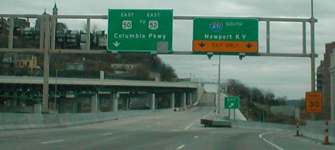 US 50 east at I-471 - Cincinnati, OH