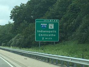 I-74 east at I-474/IL 6 - Peoria, IL