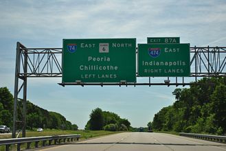 I-74 east at I-474/IL 6 - 2011
