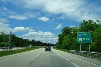 I-474 west at I-74/IL 6 - Peoria